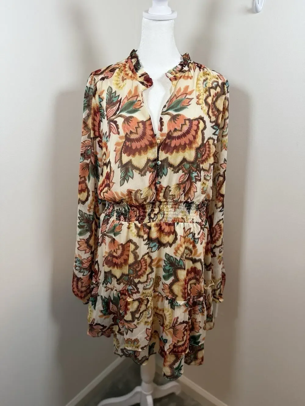Autres Filles Women’s Dress Women’s Size XL Floral Ruffle Boho Cottagecore - Picture 1 of 11